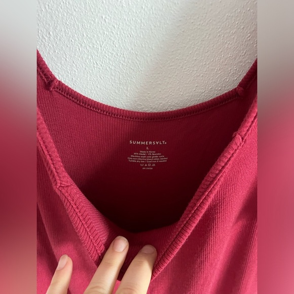 Summersalt Poplin Ribbed Tie Shoulder Bow Sleeveless Maxi Dress, size L - Picture 3 of 4